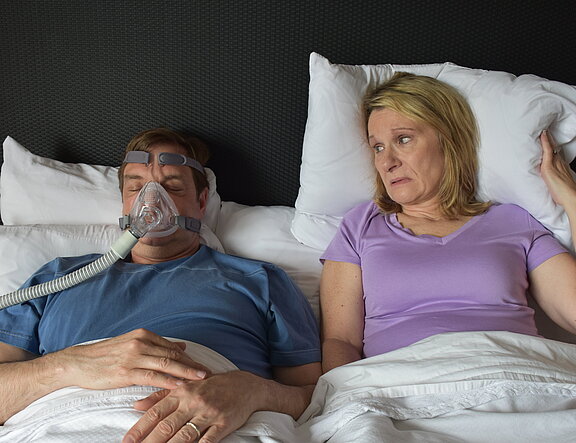 Therapy with a CPAP mask  